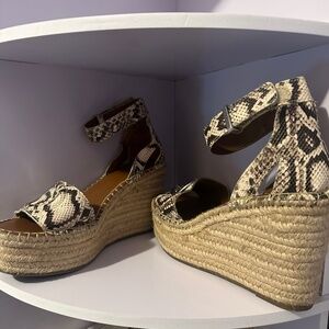 Franco Sarto Wedge Sandal Ankle Strap